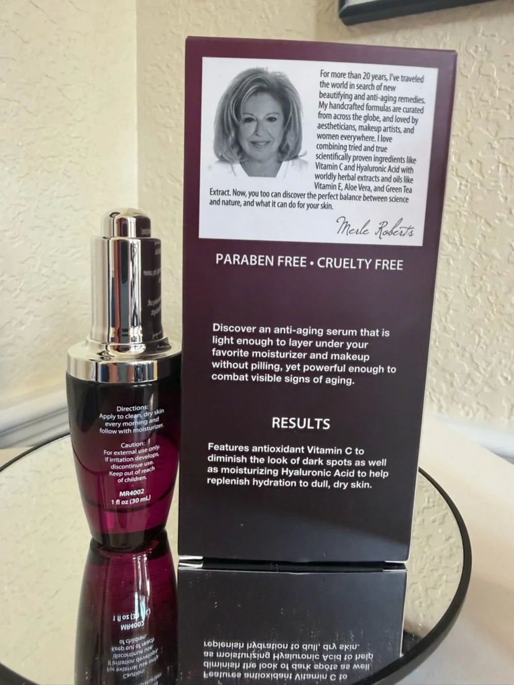 Merle Roberts Perfectionist Vitamin C & Hyaluronic Dark Spot Face Serum NIB